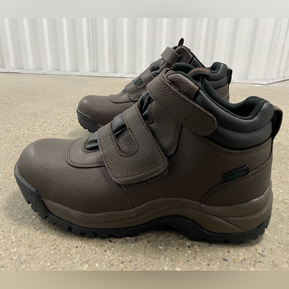 NWOB Propet MPRX85 Brown Cliff Walker Strap Orthopedic Boots size 10.5 wide - Picture 7 of 15